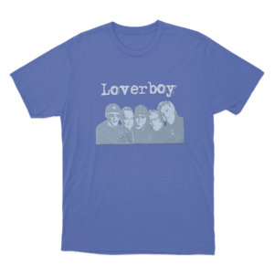 Loverboy Band Silhouette Unisex T Shirt Blue